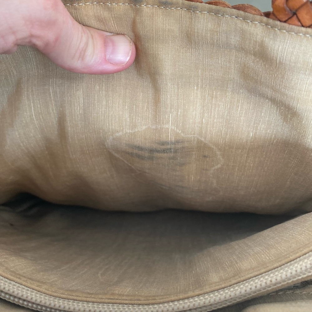 Falor le Borse Leather Woven Tote Bag Purse - Picture 16 of 16
